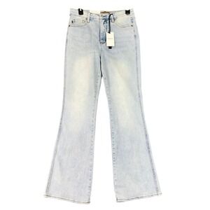 Judy Blue Control Top Flare Jeans High Rise Light Wash Denim Stretch 9 29 Womens